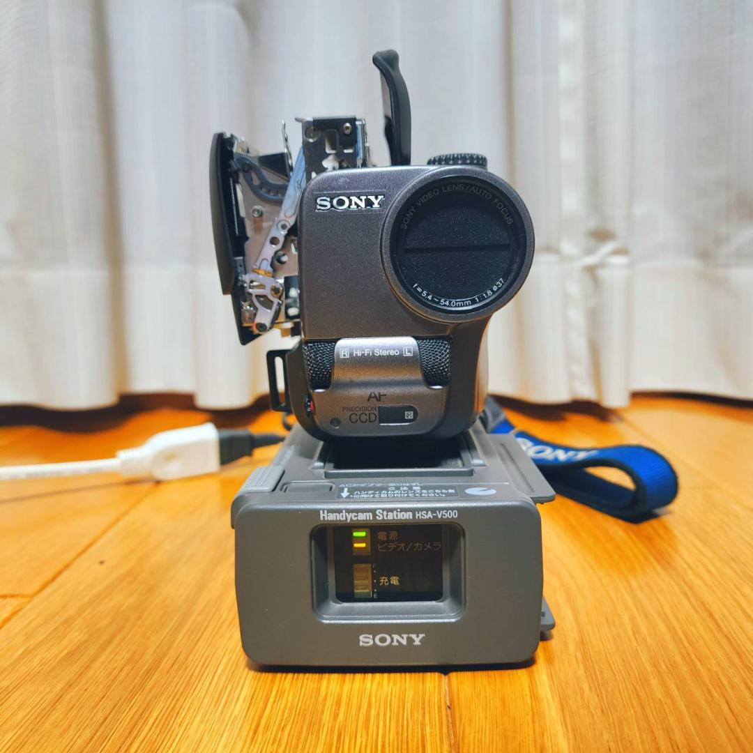 【動作確認済】SONY Hi8 高画質 ビデオカメラ ステーション セット