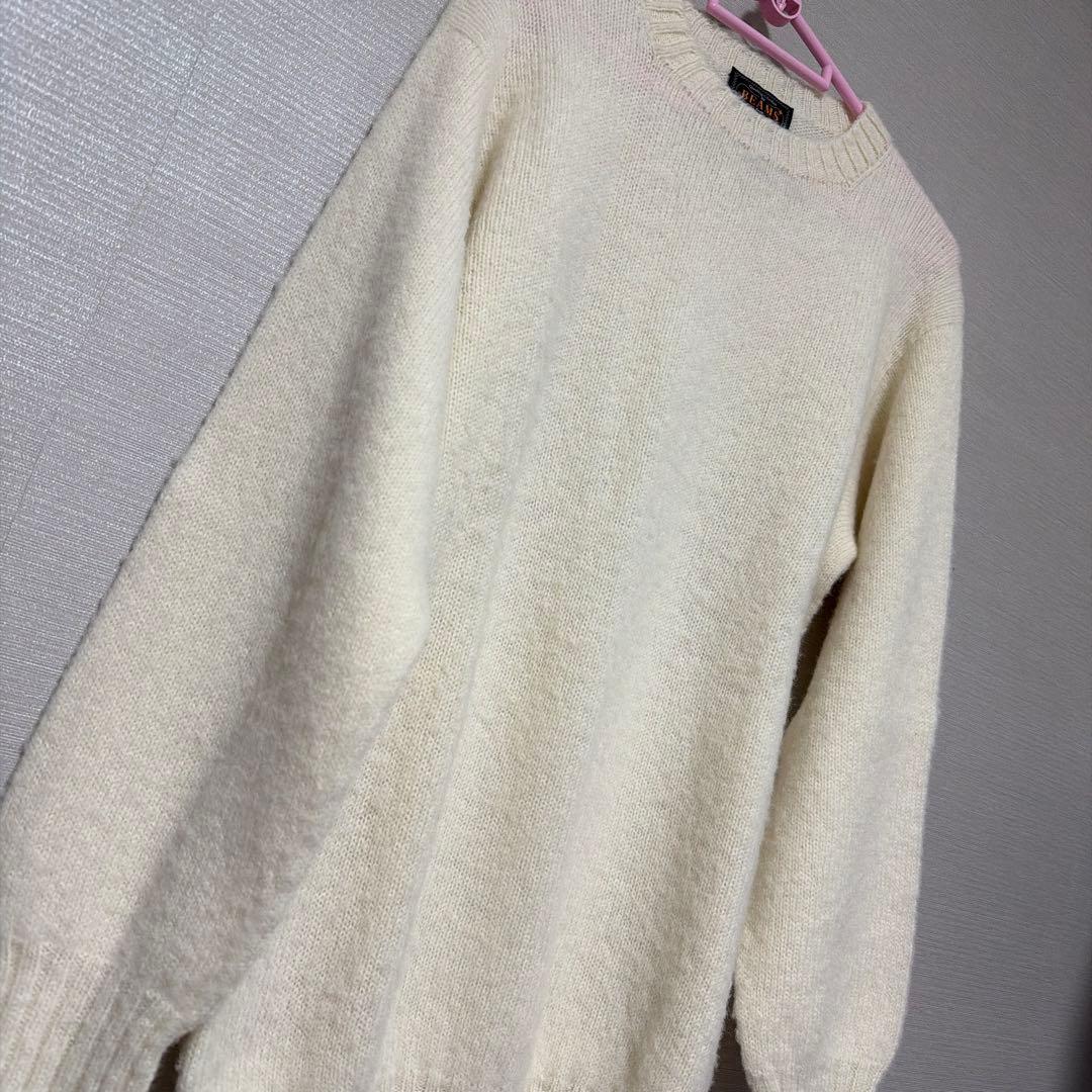 ビームスプラス シェットランドニット Winter White 200