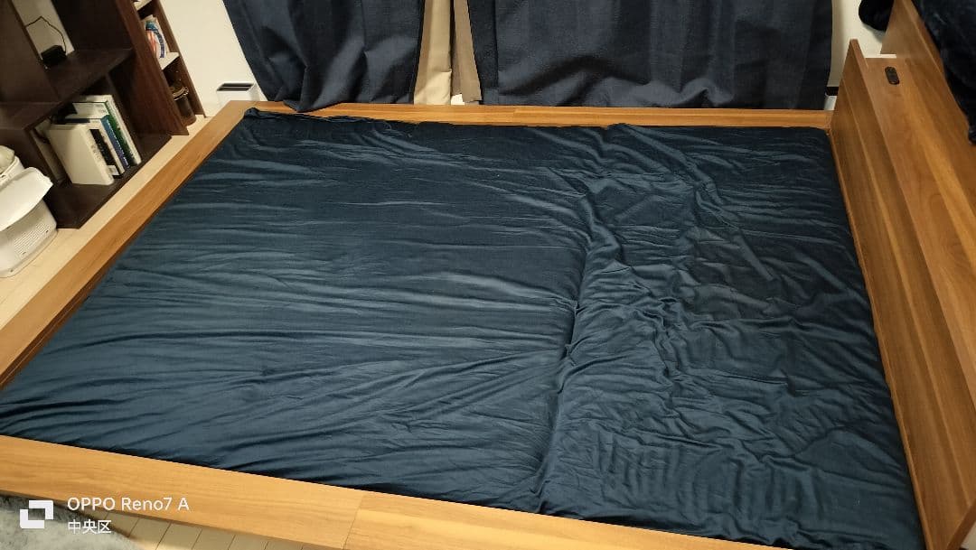 値下げ交渉OKーダークブラウン ダブルベッドフレーム