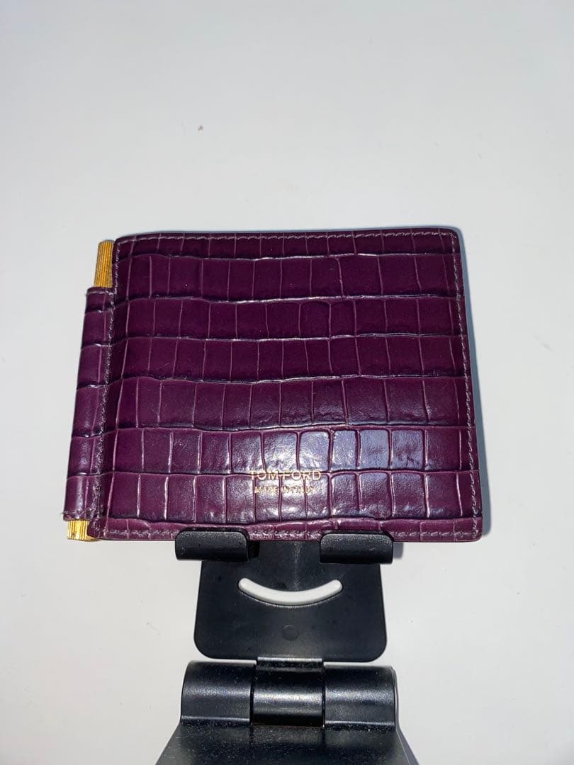 し*せ様 た*し様 TOM FORD 紫色 レザー マネークリップ