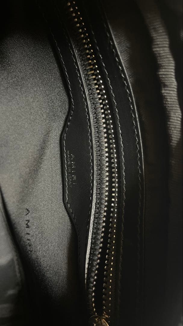 AMIRI ワープ モノグラム キャンバス カメラ クロスボディバッグ