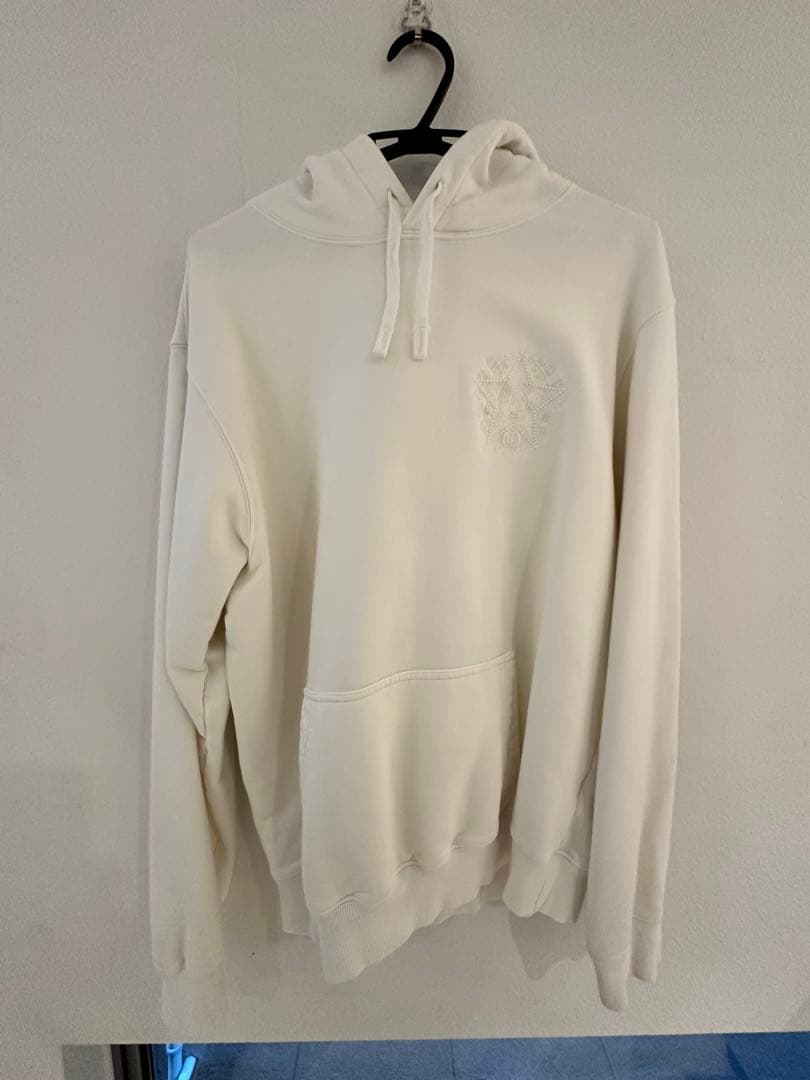 Christian Diorホワイト パーカー 星とバラ刺繍2024