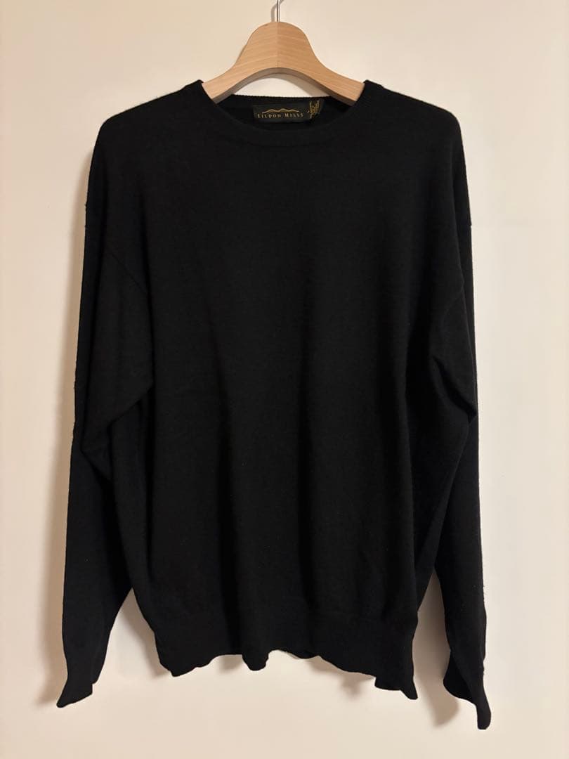 ビンテージ ブラック 100% カシミア セーター XL