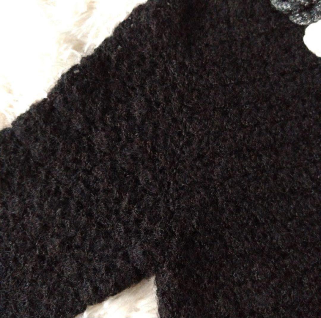 美品　PINK HOUSE モヘア混　花モチーフ 長袖カーディガン