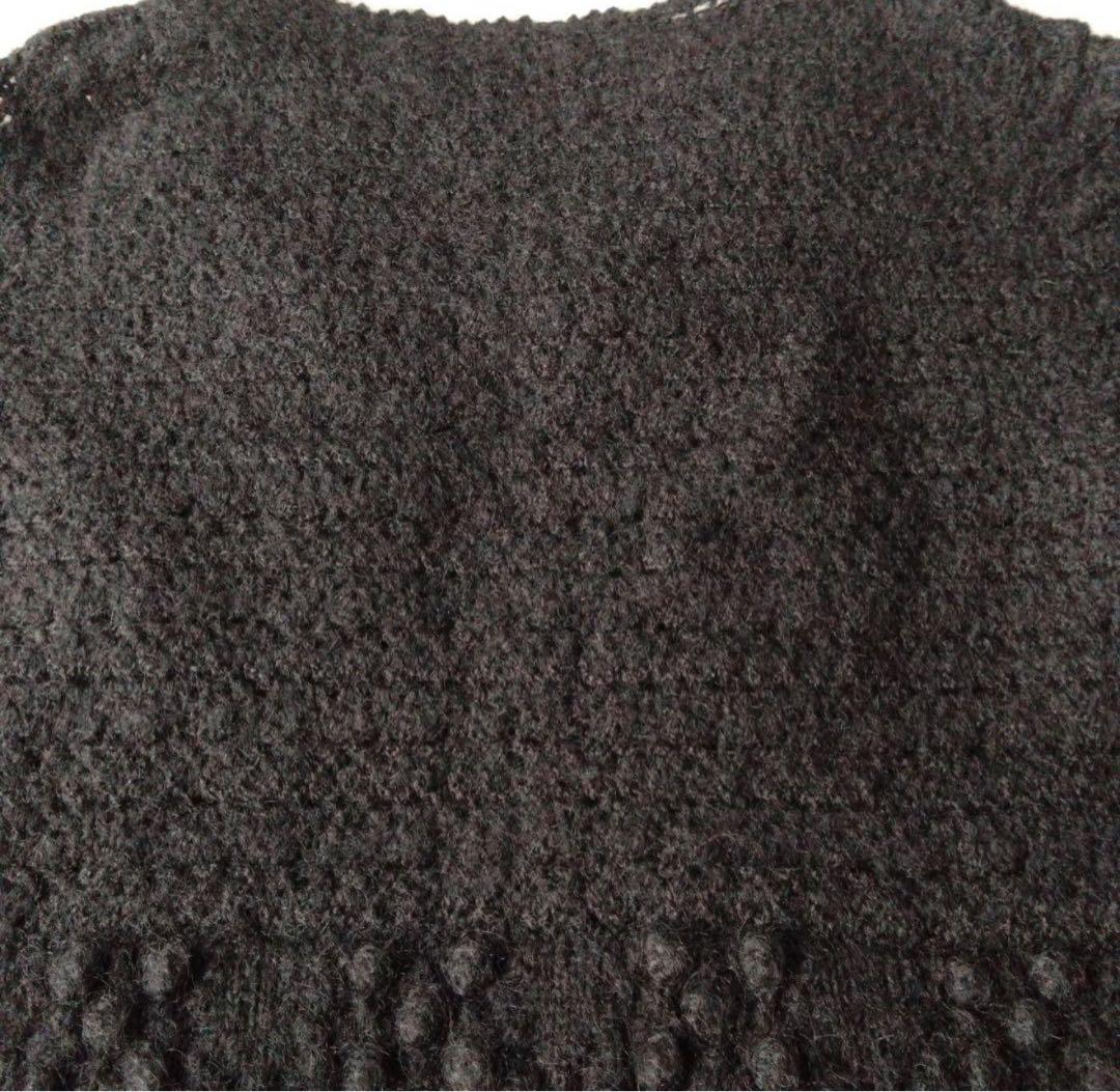 美品　PINK HOUSE モヘア混　花モチーフ 長袖カーディガン