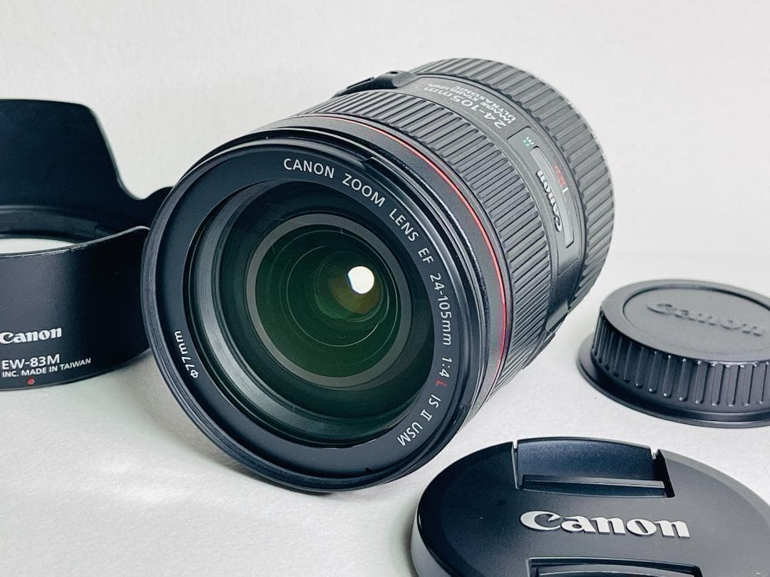 美品 Canon EF24-105mm F4L IS II レンズフィルター付き