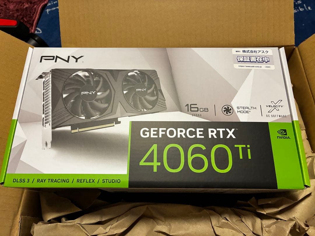【新品未開封保証付】 PNY GeForce RTX 4060 Ti 16GB