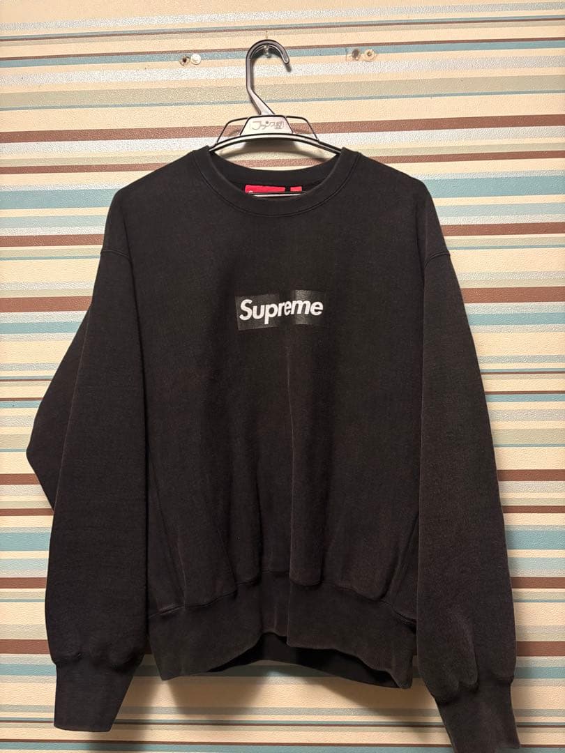 supreme washed box logo スウェット　サイズs ほぼ未使用