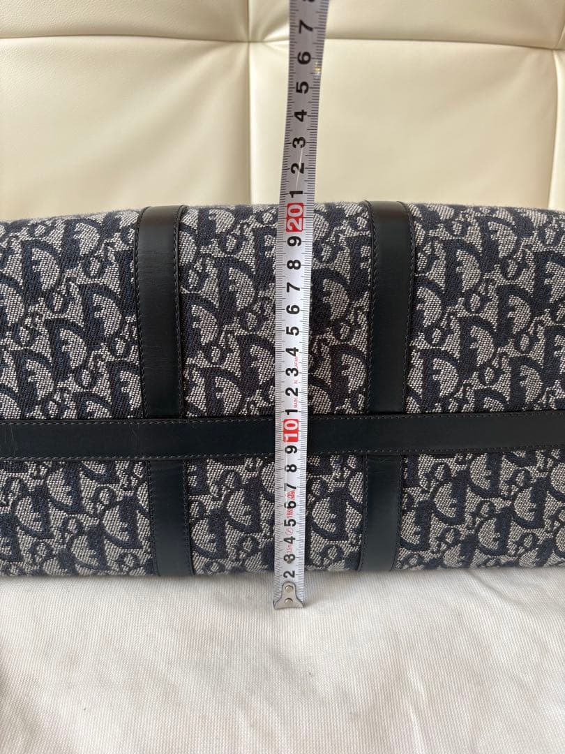 ⑥クリスチャンディオール トロッター柄 D金具 ボストンバッグ 南京錠　保存袋