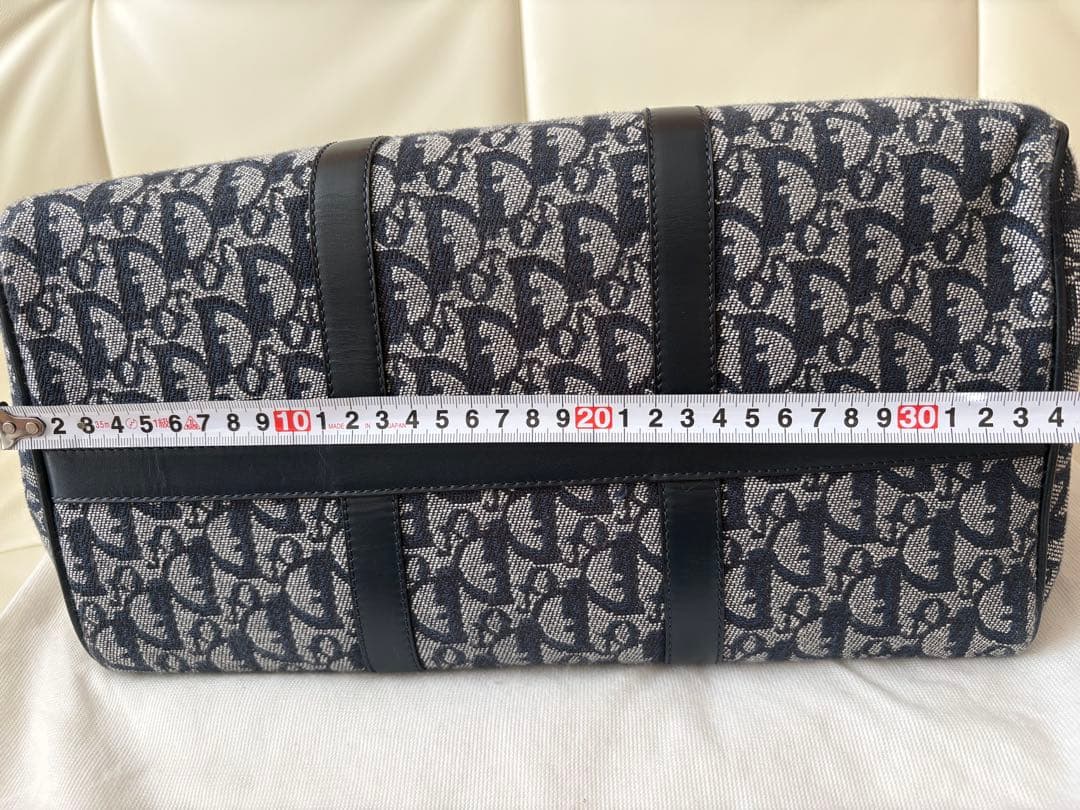 ⑥クリスチャンディオール トロッター柄 D金具 ボストンバッグ 南京錠　保存袋