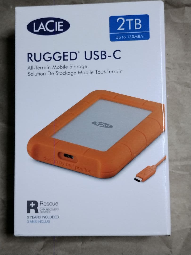 LaCie ラシー ポータブルHDD ハードディスク 2TB