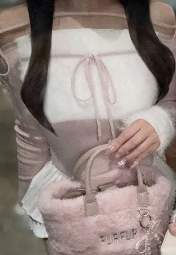 Lumignon リボンバストフラッフィートップス