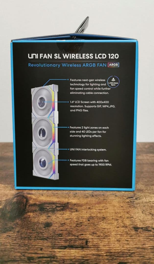 PC用ファン・クーラー LianLi UNI FAN SL Wireless LCD120Reverse