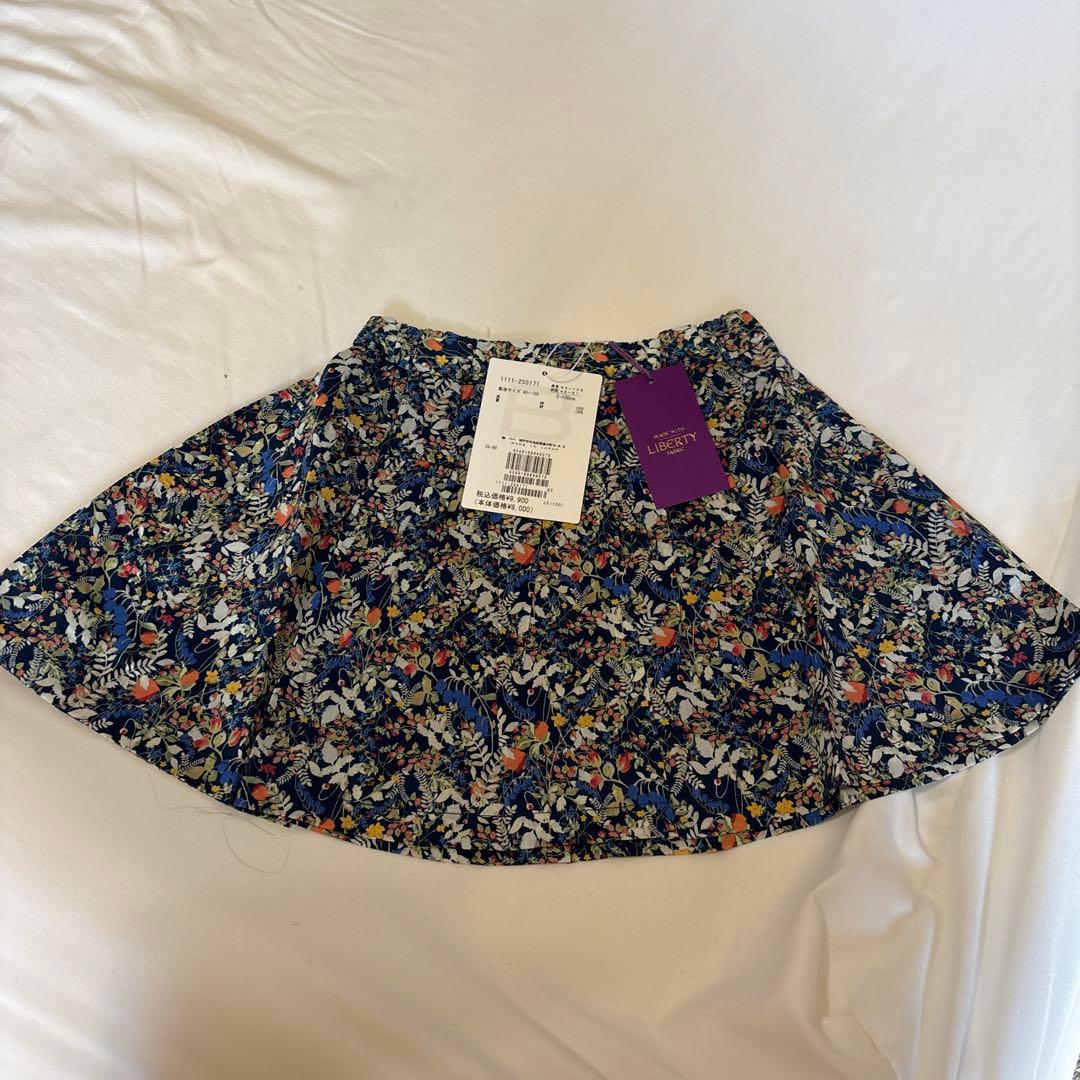 あや　花柄スカート 100、110、ファミリアワンピース100