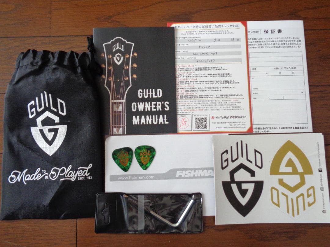 GUILD OM-240E NAT　新品同様！ エレアコ　純正ギグバッグ付属