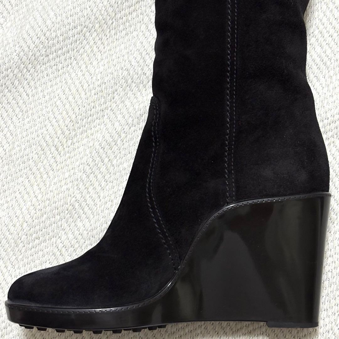 美品 Salvatore Ferragamo ガンチーニ スエード ロングブーツ