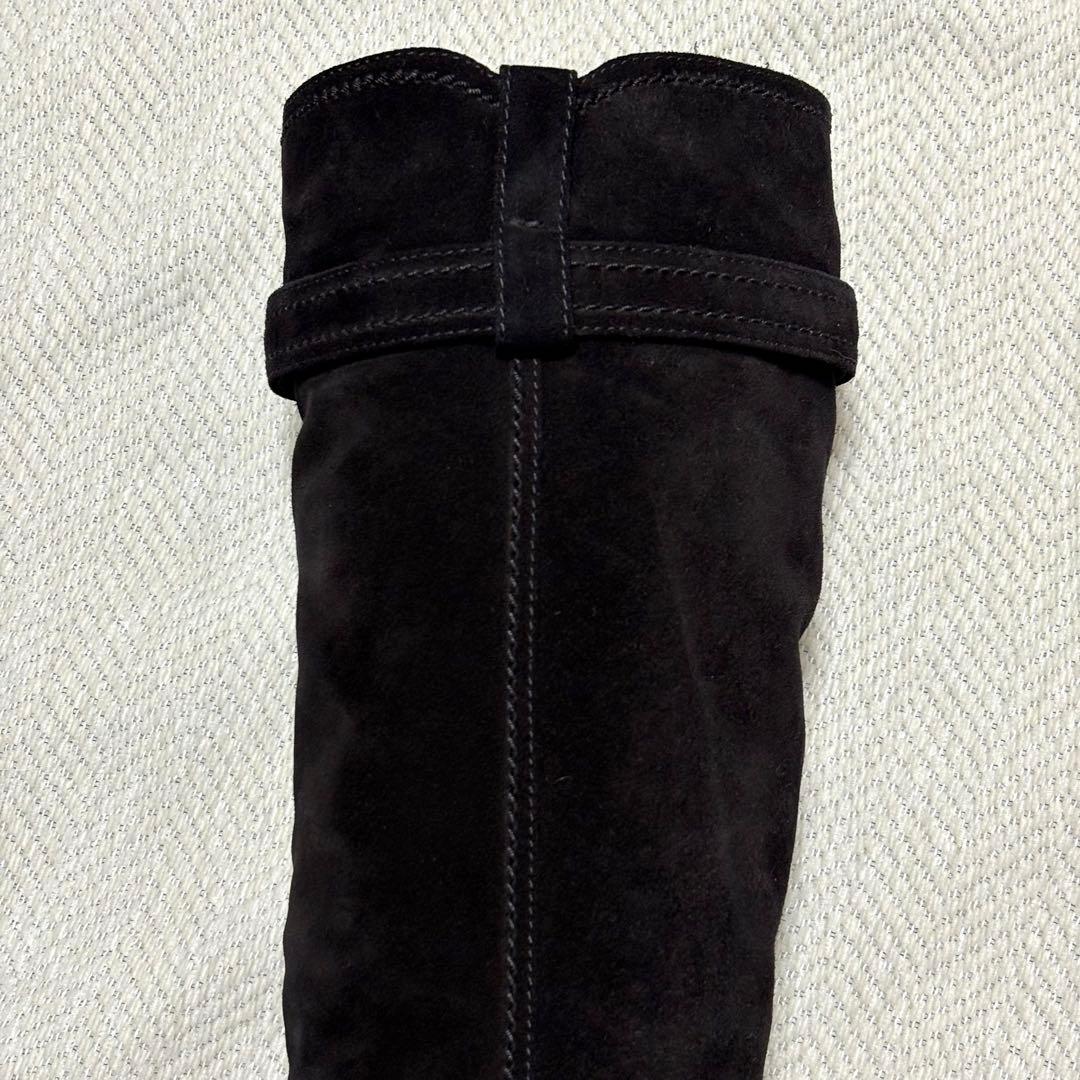 美品 Salvatore Ferragamo ガンチーニ スエード ロングブーツ
