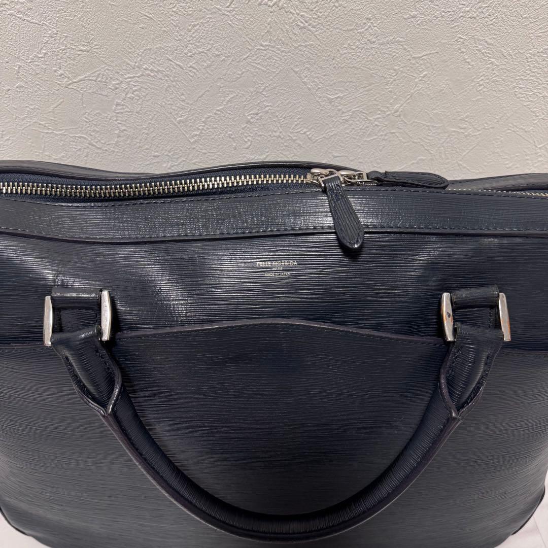 保存袋付✨ペッレモルビダ キャピターノ 2wayビジネスバック ネイビー レザー
