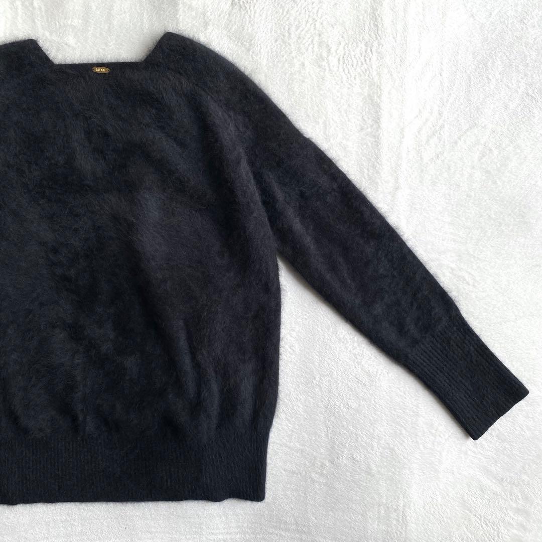 【美品✨】Deuxieme Classe ふわふわ　シャギーVネックニット　黒