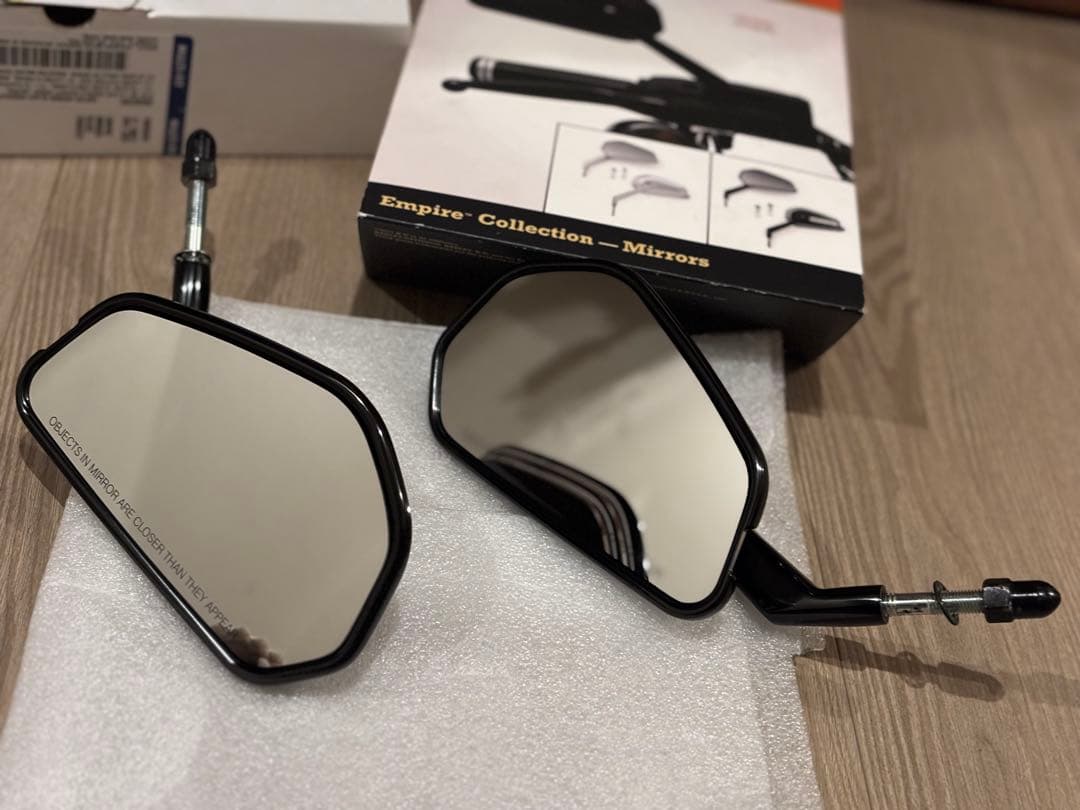 Harley-Davidson エンパイアミラーセット ブラックマシンカット