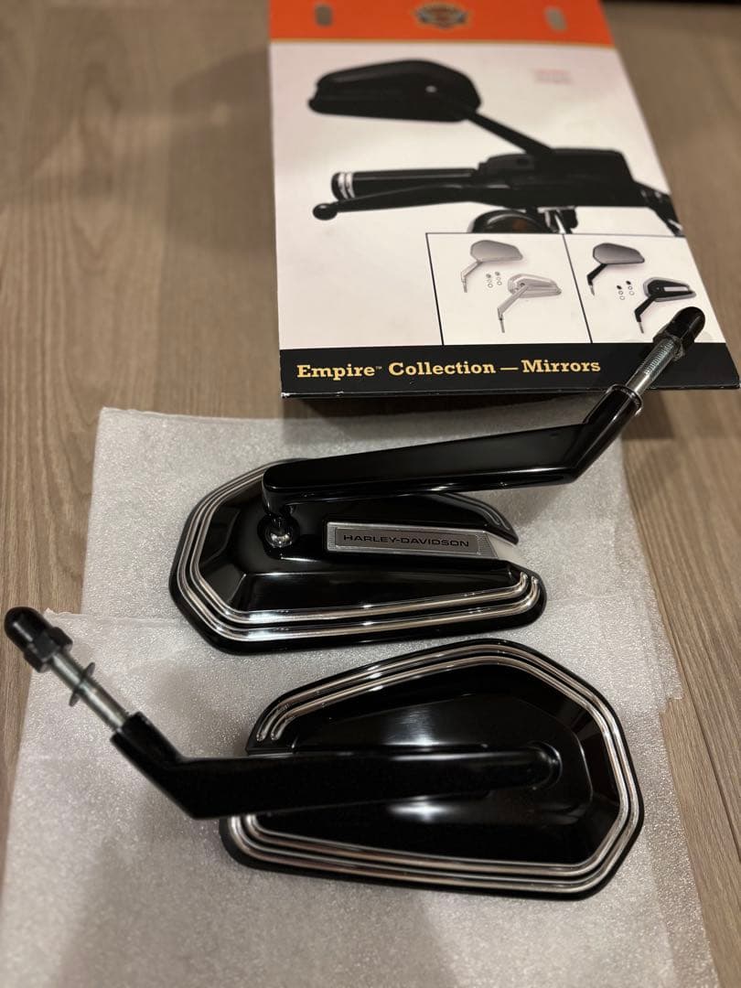 Harley-Davidson エンパイアミラーセット ブラックマシンカット