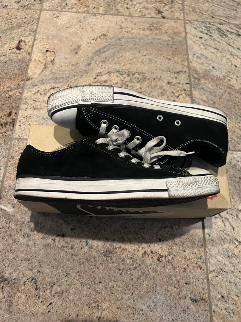 希少93年 CONVERSE スウェード ブラックUSA製 藤原ヒロシ US8