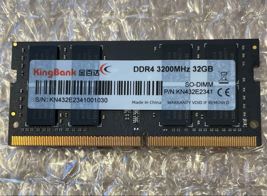 メモリー KingBank DDR4 3200MHz 32GB SO-DIMM