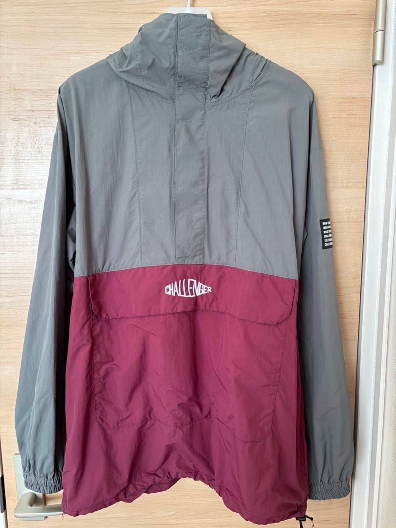 challenger PACKABLE NYLON グレー/バーガンディー L