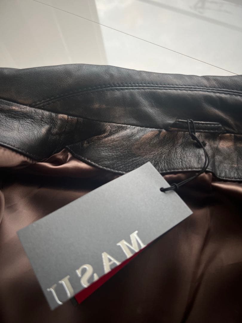 MASU エムエーエスユー ARGYLE LEATHER サイズ48