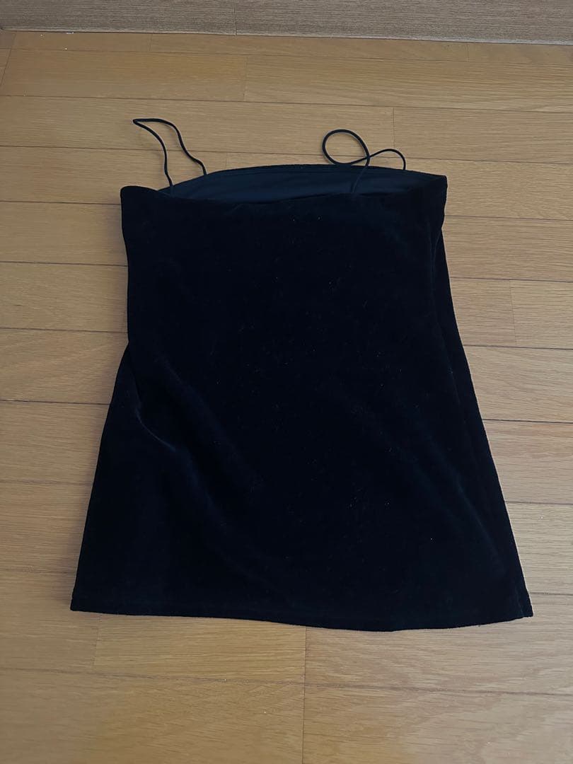 the shishikui 黒 ベロア キャミソール サイズF