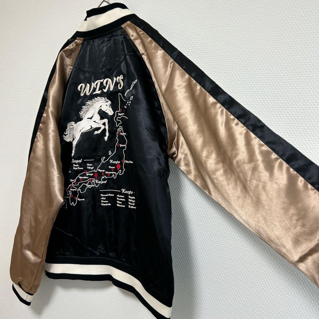新品✨ JRA スカジャン L ブラック ゴールド 競馬 ウインズデー 競馬