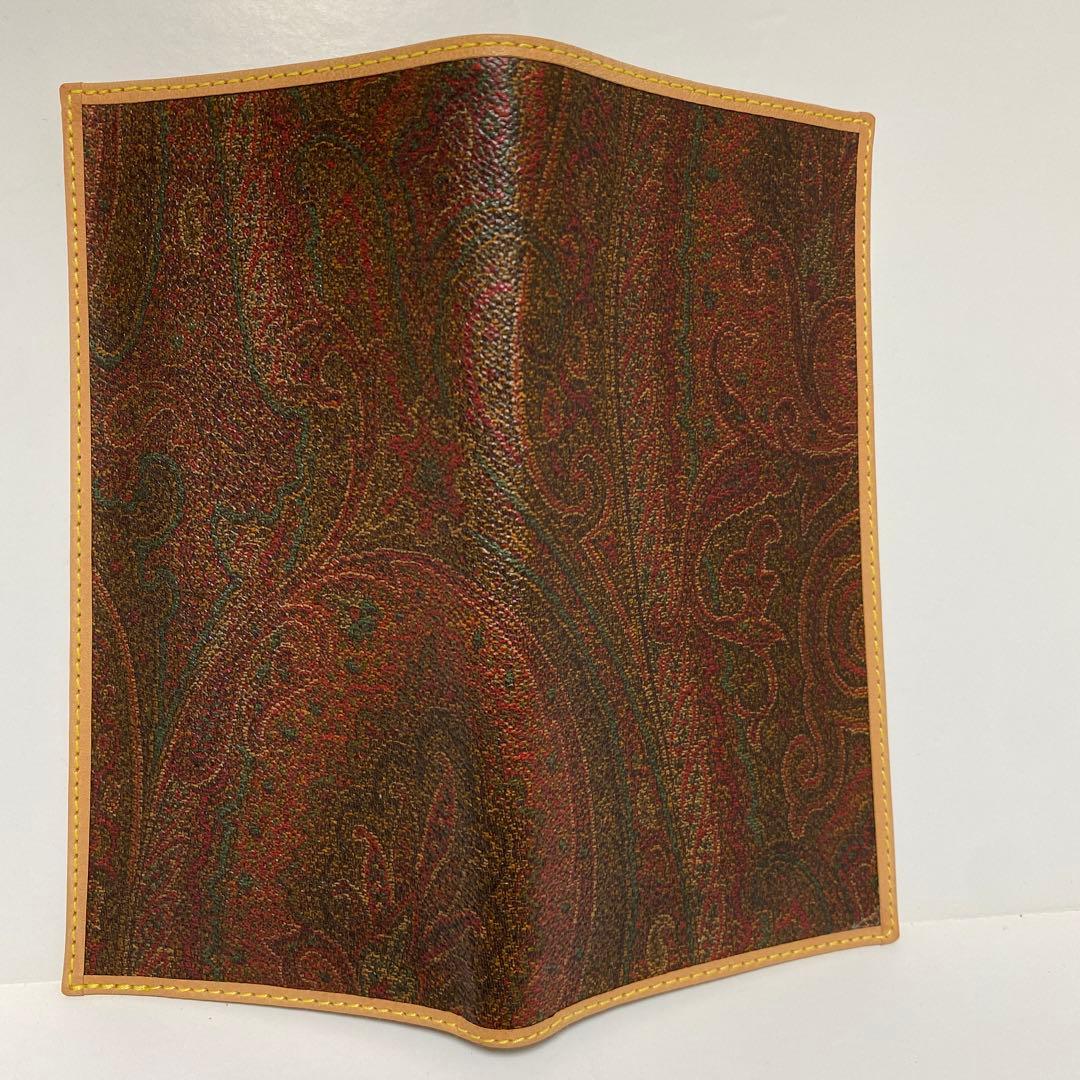 未使用エトロ ETRO 二つ折り財布 ウォレット 長財布 PVC レザー 総柄