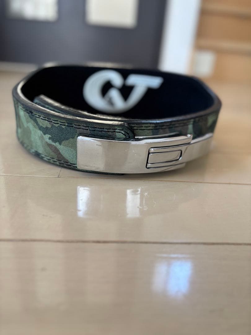 JURASSIC GEAR オリジナルレザーベルト グリーン迷彩 Mサイズ