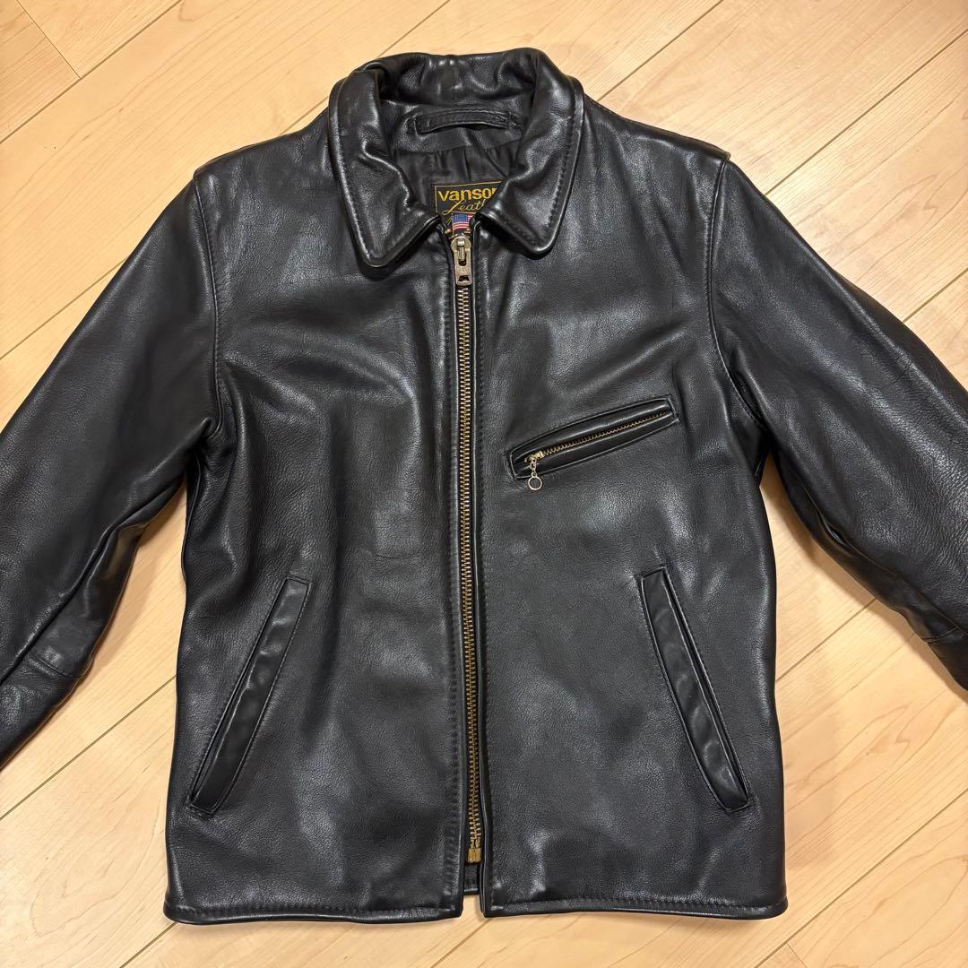 vanson レザーシングルライダースジャケット 36