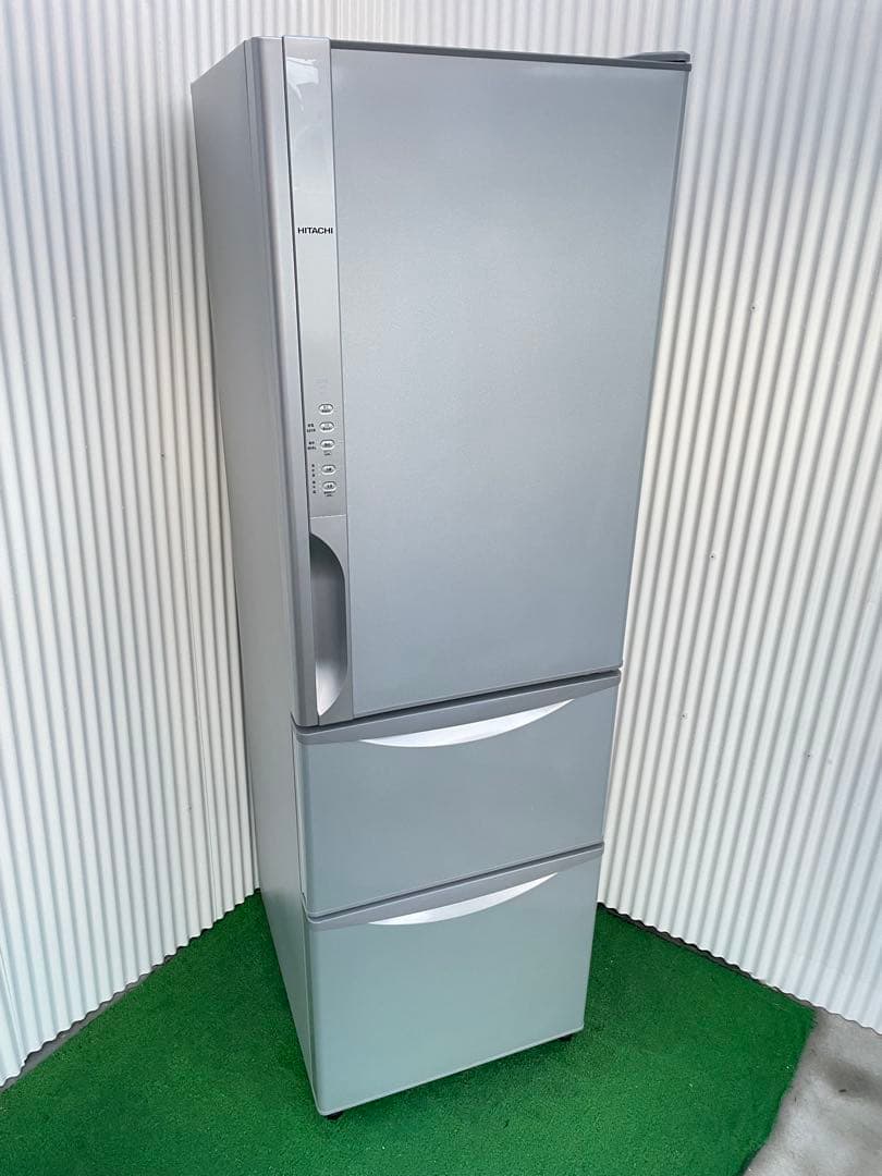 825 日立 315L 3ドア冷蔵庫 真ん中野菜室 真空チルド ライトシルバー