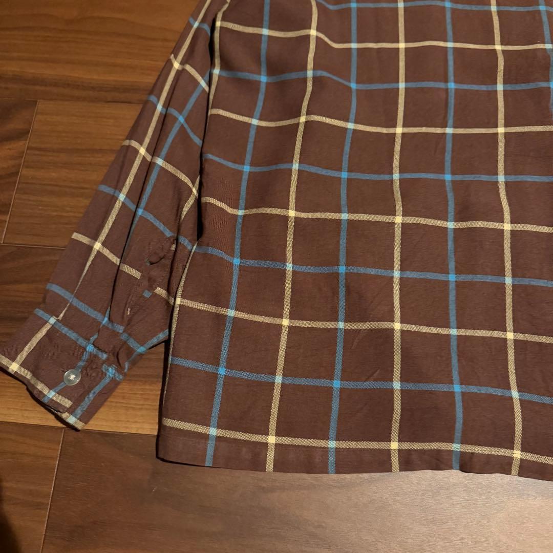 50s 60s Mac Phergus レーヨンシャツ　ビッグサイズ　茶