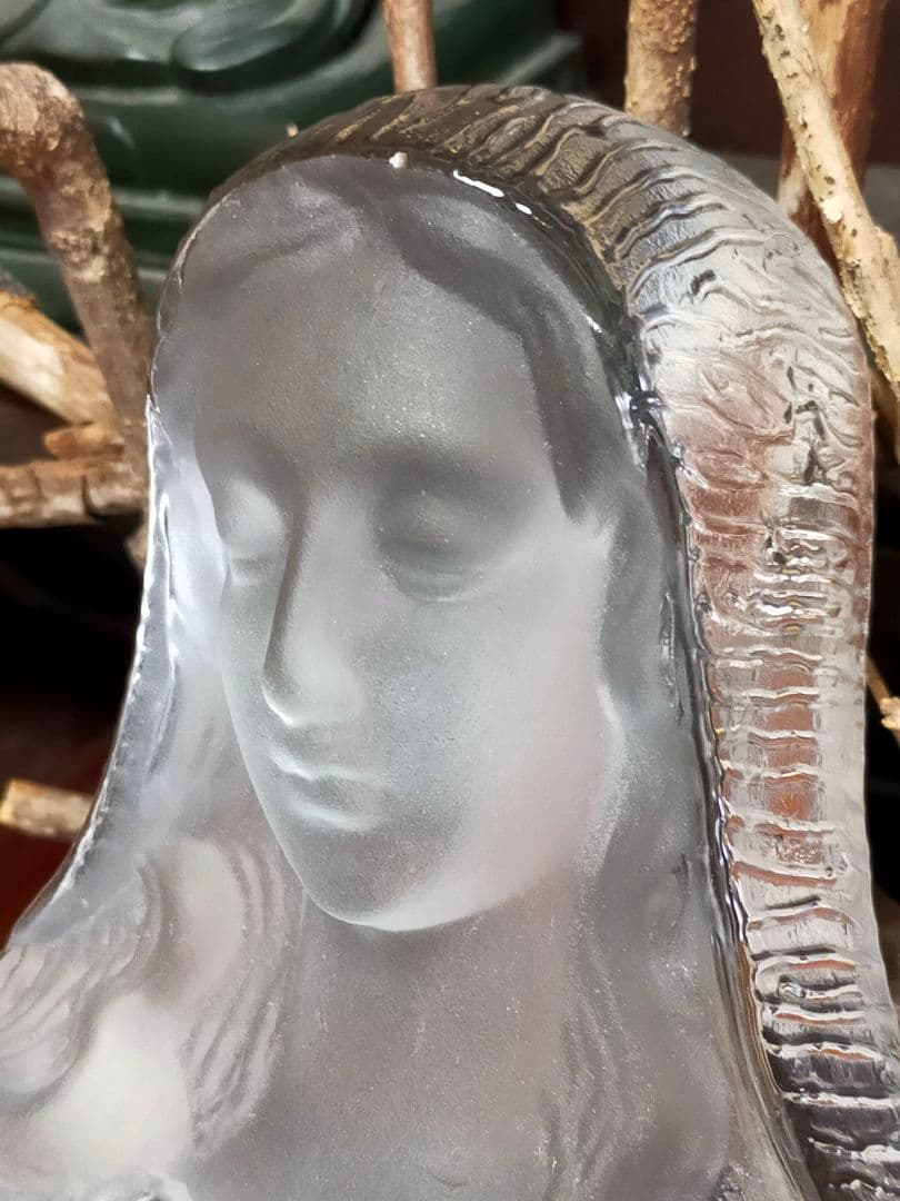 ♥値下げ！マリア様　マリア像　ガラス工芸　キリスト教　アンティーク　レトロ