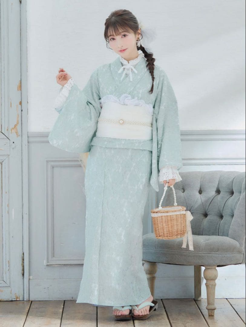 sugarダスティーミントのレース浴衣