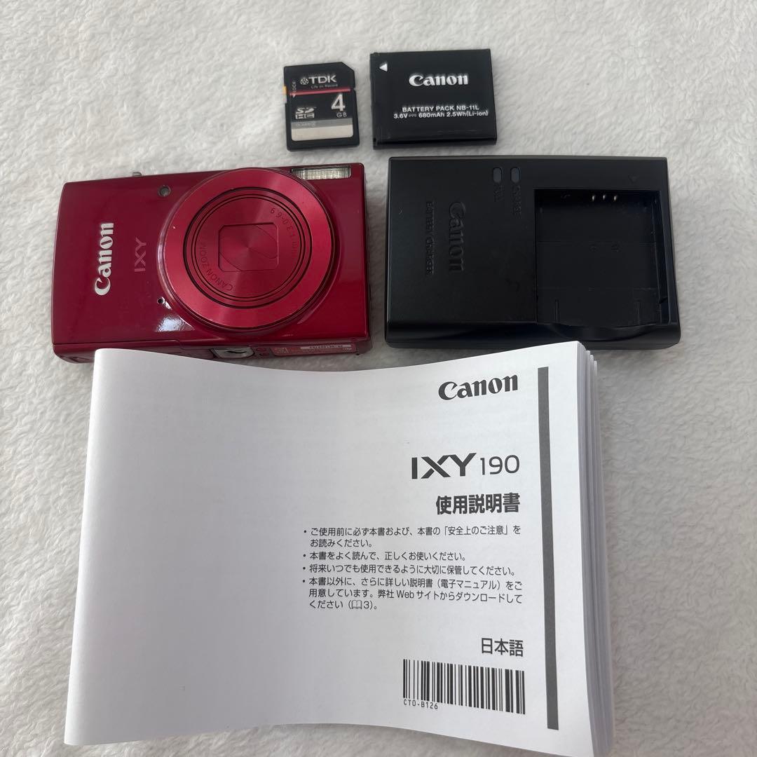 Canon IXY 190　レッド　赤　デジカメ　キャノン　エモい　平成