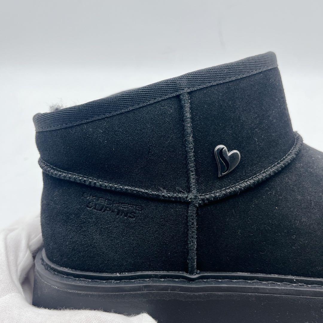 25AW 極美品✨スケッチャーズ スリップインズ ムートンブーツ 黒 ボア 23