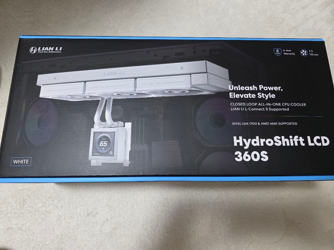 PC用ファン・クーラー Lian Li HydroShift LCD 360S White