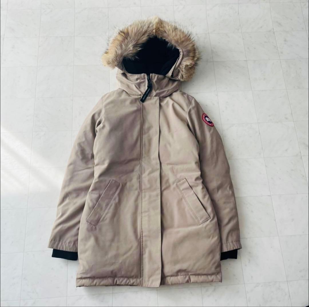 カナダグース ヴィクトリアパーカー コヨーテファー XS