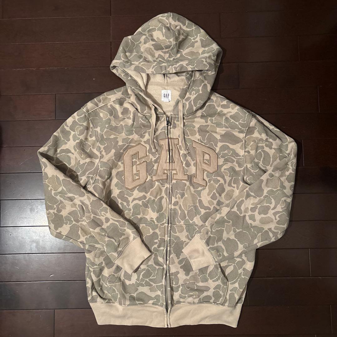 は*っ様 GAP カモフラージュ柄 迷彩ジップアップパーカーS