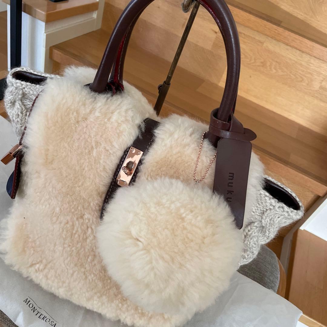 muku ムクLES PETITS LUXE ムートン トートバッグ