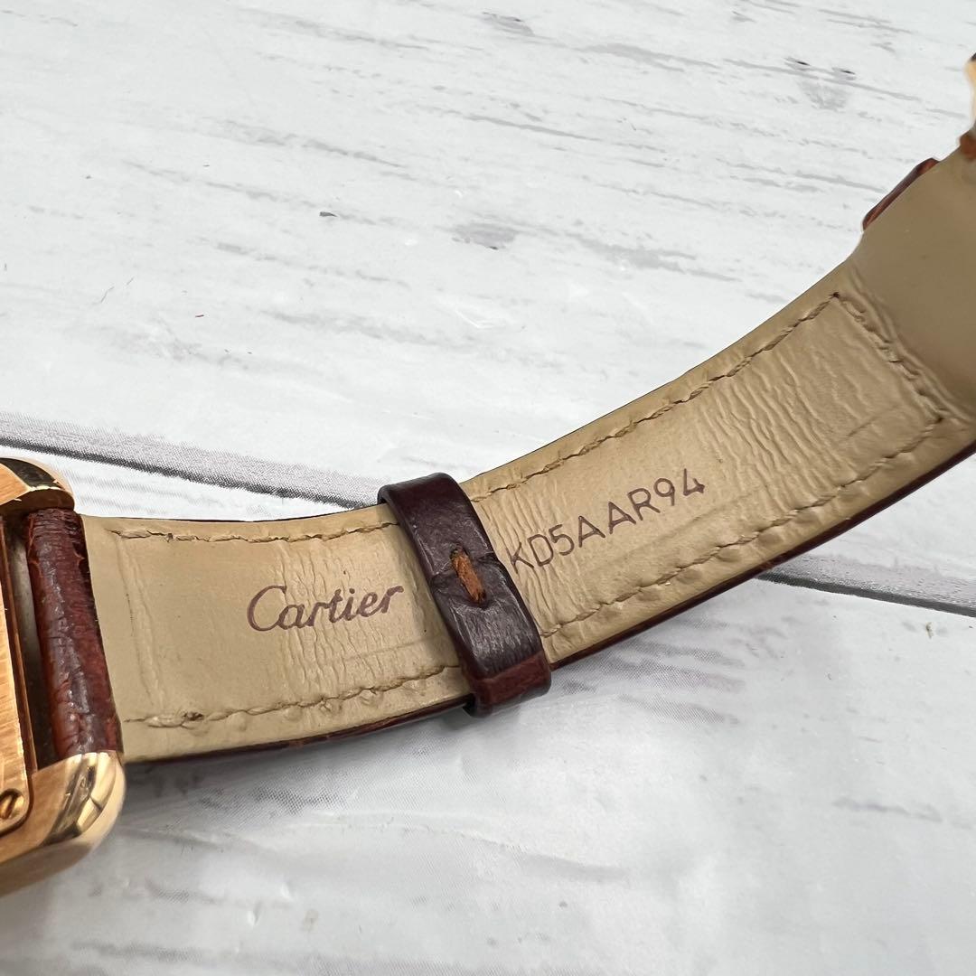 Cartier カルティエ タンクアングレーズSM K18 PG/革ベルト