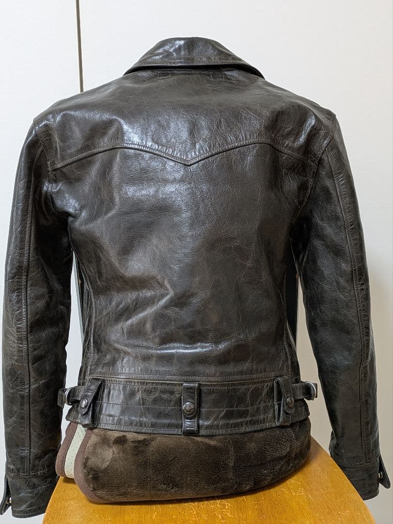 レインボーカントリー　ホースハイド　ダブルライダース 38黒