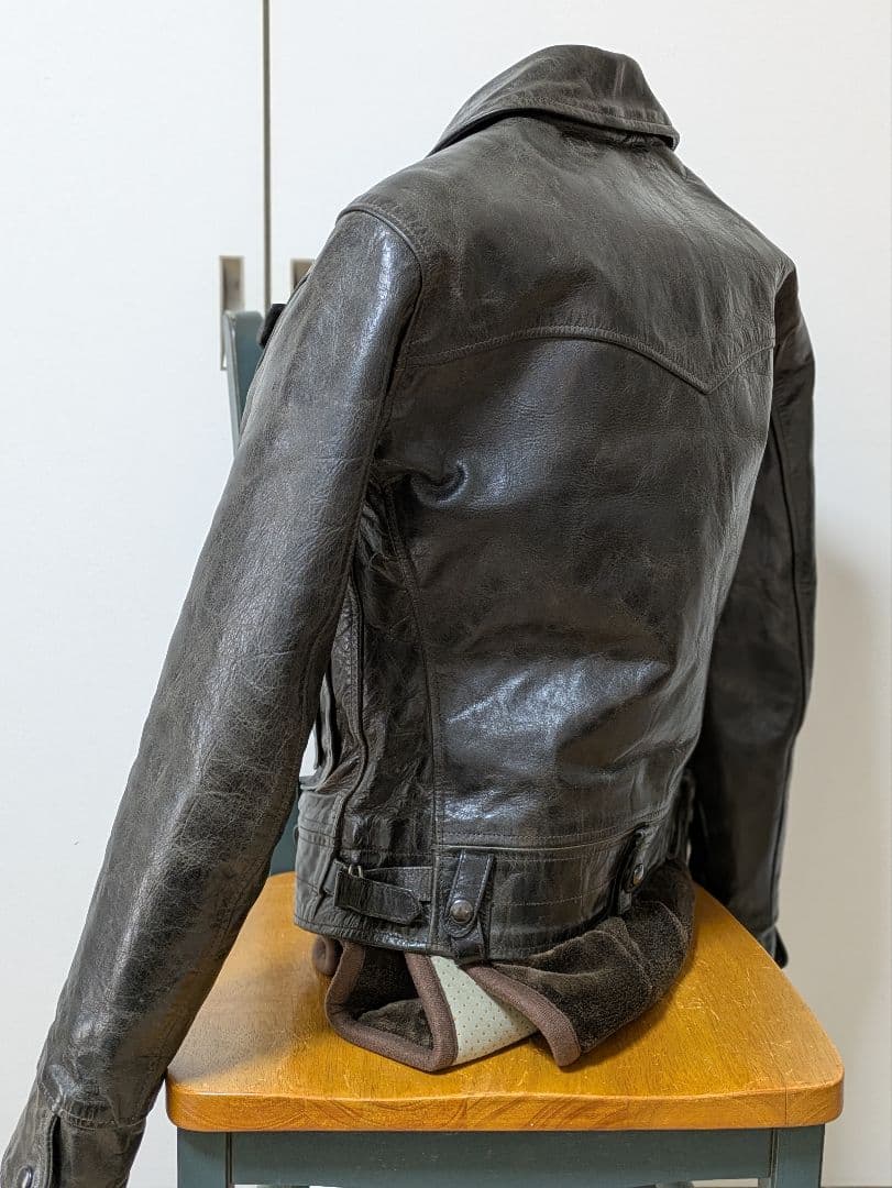 レインボーカントリー　ホースハイド　ダブルライダース 38黒