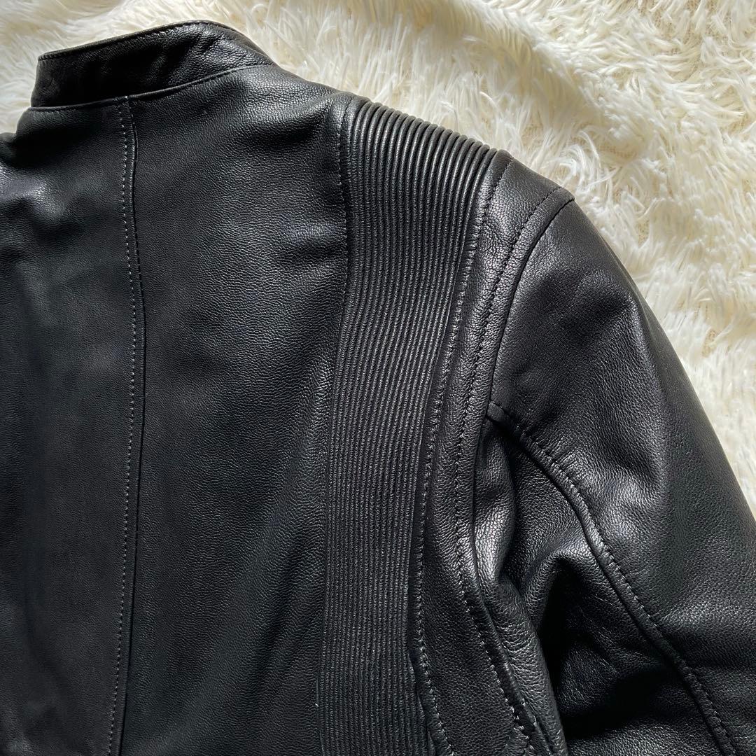 未使用級✨カドヤ×カワサキ　レザージャケット　セミダブル　ライダース　ヤギ皮　L