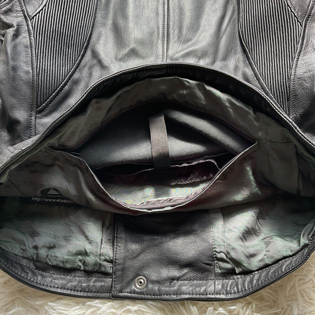 未使用級✨カドヤ×カワサキ　レザージャケット　セミダブル　ライダース　ヤギ皮　L