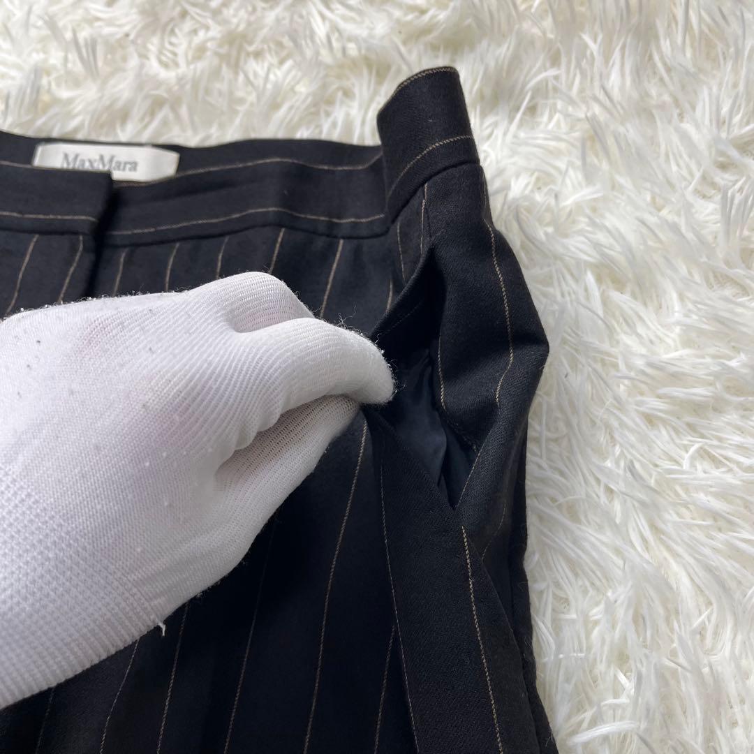 Max Mara パンツスーツ セットアップ 白タグ ストライプ 42 XL